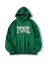 Letter Graphic Print Drawstring Loose Hoodie; Casual Hooded Pocket Fashion Long Sleeve Sweatshirt; Women's Clothing